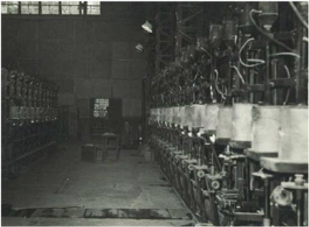 Inside of the factory around 1965